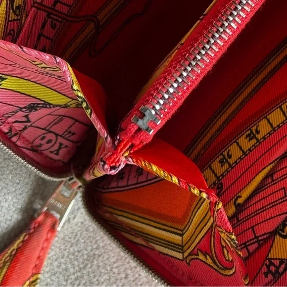 ☀️Hermès☀️Silk'In Classic Epsom Long Wallet Rose Jaipur Astrologie Nouvelle